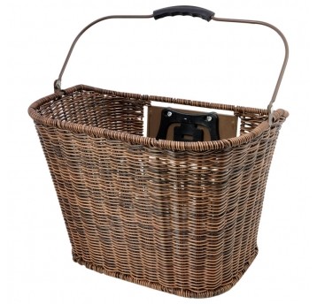 Koszyk HT-185 Przód;PVC;Clip;Brązowy