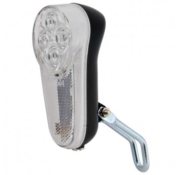 Lampa przód JY371 4LED;n/Baterie;Odblask;CZARNA
