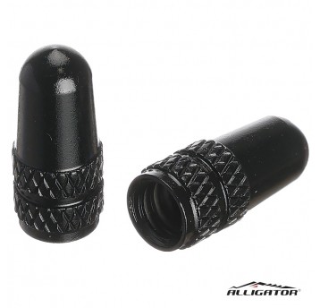 Nakrętka zaw.dętki VCFV01 Alu;FV;CZARNA;2szt