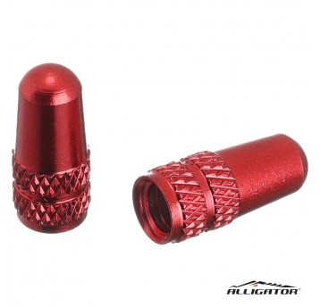 Nakrętka zaw.dętki VCFV01 Alu;FV;CZERWONA;2szt