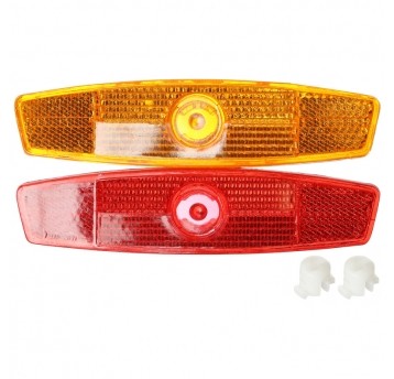 Odblask kół TF-207 Żółty/Czerwony;2szt.