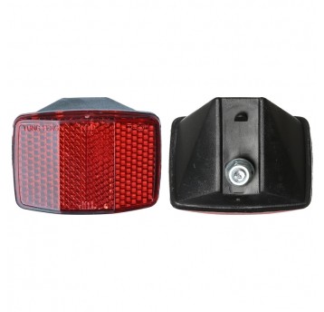 Odblask tył TF-201A Kwadratowy;n/Błotnik;Czerwony