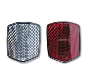 Odblaski TF-117 kpl.przód+tył;Biały/Czerwony