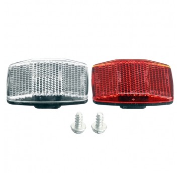 Odblaski TF-180 kpl.przód+tył;Biały/Czerwony