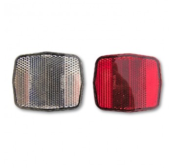 Odblaski TF-601 kpl.przód+tył;Biały/Czerwony;CPSC