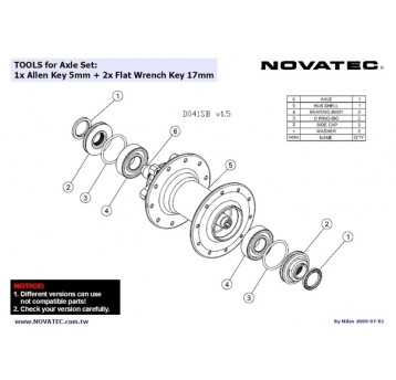 Piasta przód NT-D041SB QR;DB;2SB;36H CZARNA