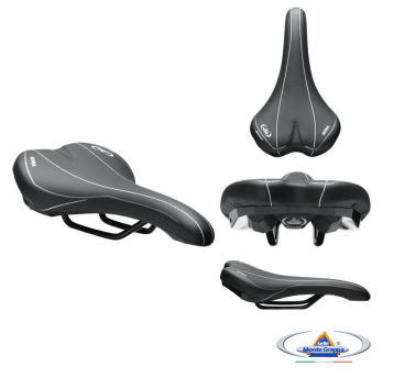 Siodło 3021 BORA 275x145mm;Czarno/Srebrne