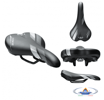 Siodło 3022 DIKE 280x150mm;Czarno/Srebrne