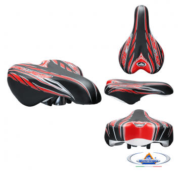 Siodło 996 OK GO Dziec.;220x145mm;Jarzmo;Czarno/Czerwone