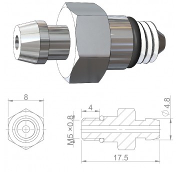 Śruba d/odpow. HBP42 Miedź;M5x0.8;d/Shimano;2szt
