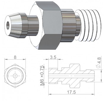Śruba d/odpow. HBP43 Nierdz.;M6x0.75;d/Magura