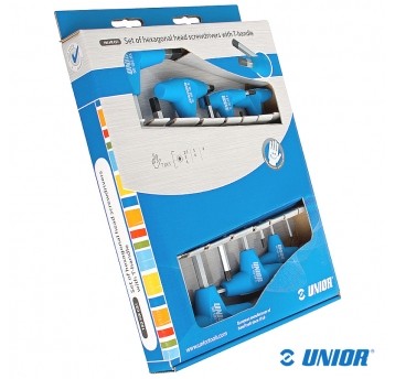 Zestaw kluczy imbus. UNR-193HXCS 7szt;Typ"T"