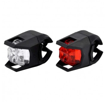 Zestaw lamp JY3005 2x2LED;2F/2F;n/Baterie;CZARNA